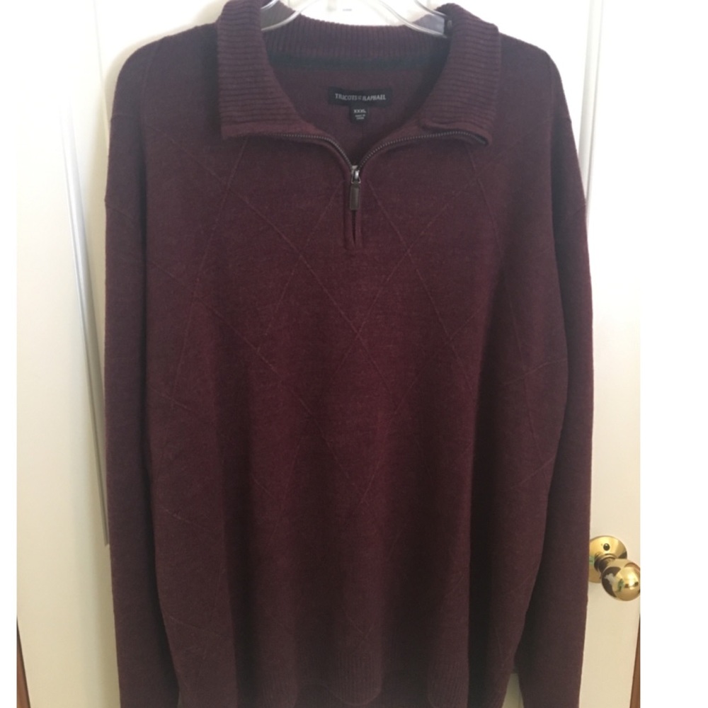 Mens Mock Collar Quarter-Zip Sweater BOGO